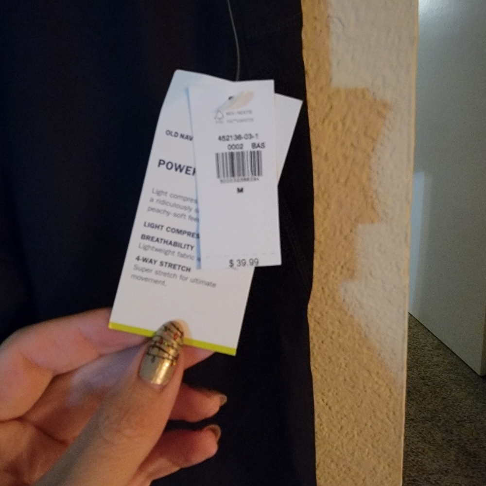 NWT Elevate Power Stretch Black sz L Leggings - Picture 3 of 5
